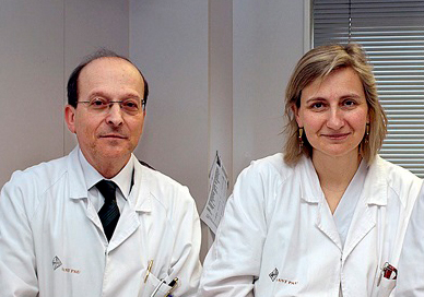 La doctora Dolors Puigdemont y el doctor Joan Molet, neurocirujano Fuente: Dra. Puigdemont