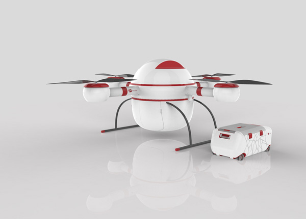 Prototipo del dron creado por el equipo de ‘Drone for Life’ Fuente: Prof. Guillén