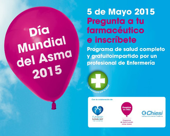 Cartel de la acción en farmacias con motivo del Día Mundial del Asma 2015 Fuente: Chiesi / Fundación Lovexair / Hill + Knowlton Strategies