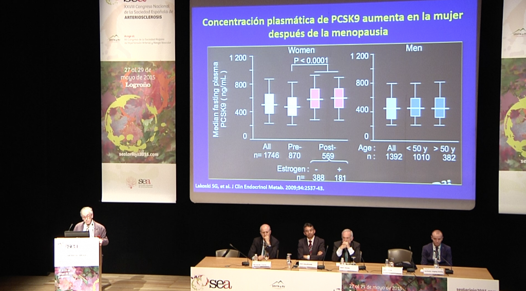 4ta diapositiva de la ponencia ("Nueva diana terapéutica en el tratamiento de las dislipemias: PCSK9") del Dr. Jesús Millán
