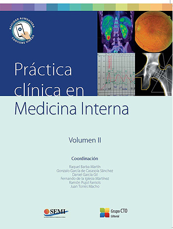 Portada de ‘Práctica Clínica de Medicina Interna’ (volumen II) Fuente: SEMI / Berbés Asociados