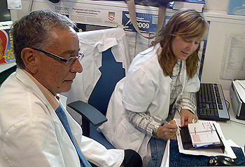 Los doctores Antoni Xaubet y Anna Serrano-Mollar Fuente: IBB-CSIC/Hospital Clínic