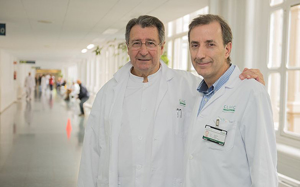 El Dr. José Luis Pomar (a la izq.) y el Dr. Manel Sabaté Fuente: Hospital Clínic