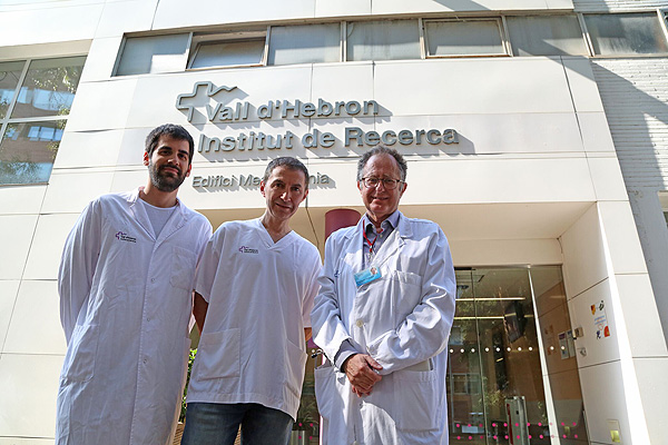 (de izq. a dcha): David Alujas, Dr. Javier Inserte y Dr. David García-Dorado Fuente: VHIR / Hospital Universitario Vall d’Hebron