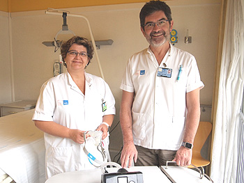 La enfermera Mercè Minoves y el Dr. Miquel Félez Fuente: Hospital del Mar 