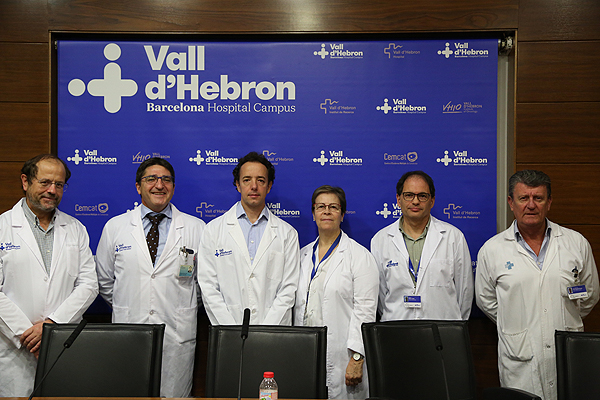 El equipo médico que ha participado en el estudio Hospital Vall d’Hebron  