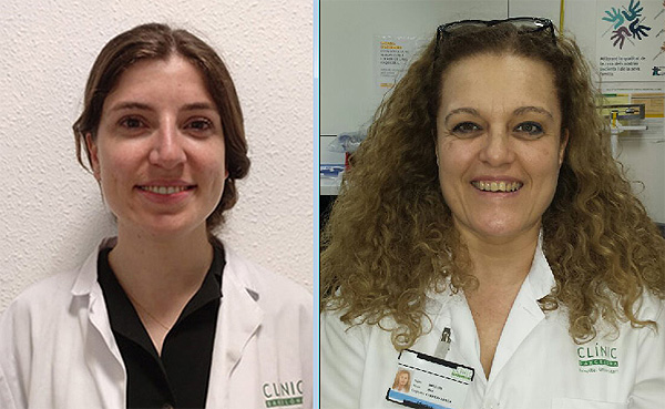Marta Garcia Moliner (a la izq.) y Ana Carrión Aliaga Fuente: Hospital Clínic 