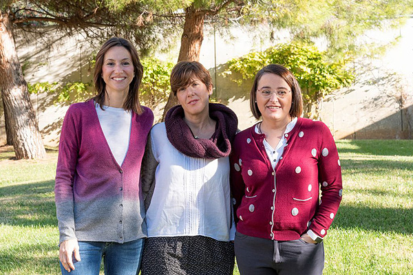(de izq. a dcha): las impulsoras de la empresa: Montse Gasparín, Vanessa Sanz y Mabel Gendre Fuente: URV 