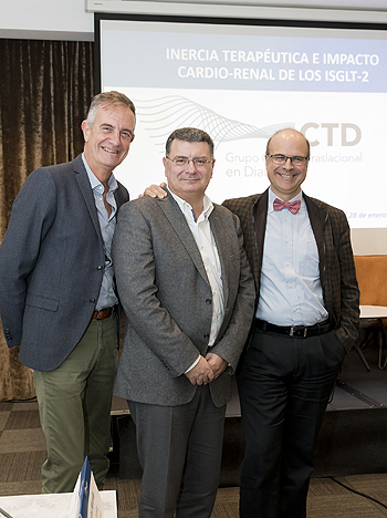 Drs. Esteban Jódar, Rafael Simó y Francisco Javier Ampudia-Blasco Fuente: Grupo CTD