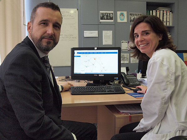 Ismael Vallvé (Bismart) y la Dra. Laia Sans Fuente: Hospital del Mar 