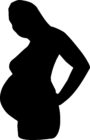 silueta de una embarazada