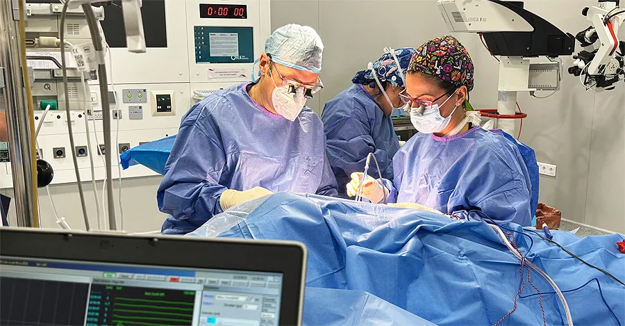 (portada) doctores Noemí Lambán y Eduardo Blanco en cirugía