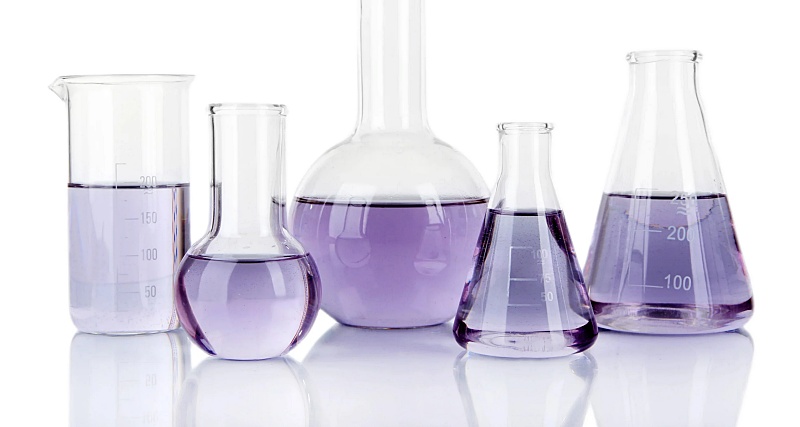 (portada) laboratorio laboratorio6 lila violeta matraz tubo ensayo probeta